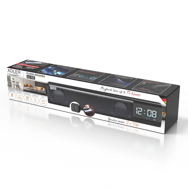 Boxa Bluetooth cu Ceas Ad 1191 Adler