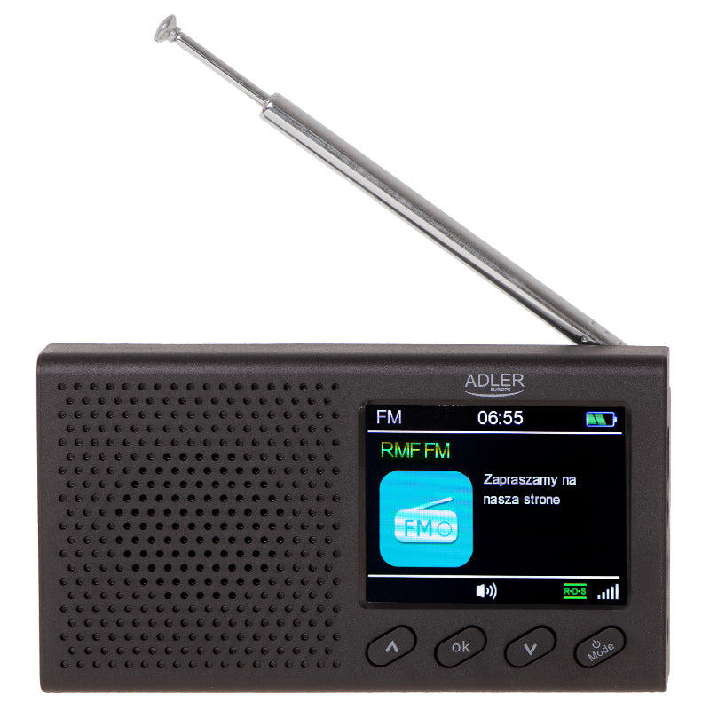 Radio portabil cu ceas Adler AD 1198 cu Bluetooth, radio FM, alarma si afisaj LCD