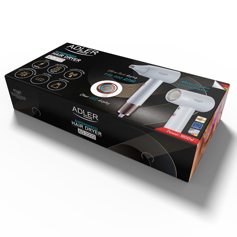 Uscator Par cu afisaj LED Superspeed Adler AD 2272