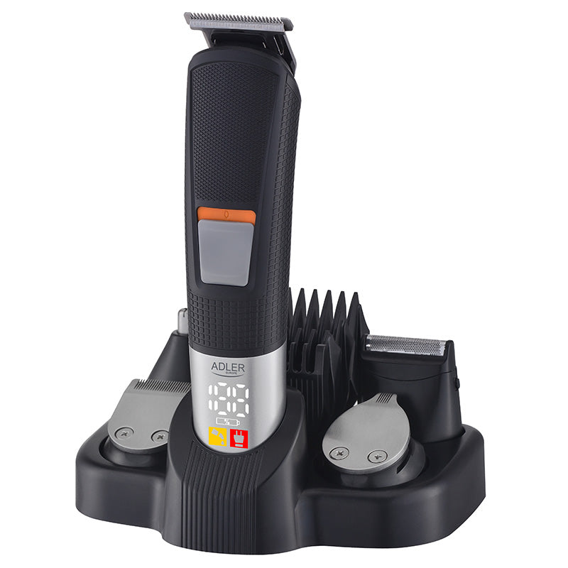 Set 5 in 1 Trimmer cu afisaj Adler AD 2943 cu afisaj LED, baterie reincarcabila si USB