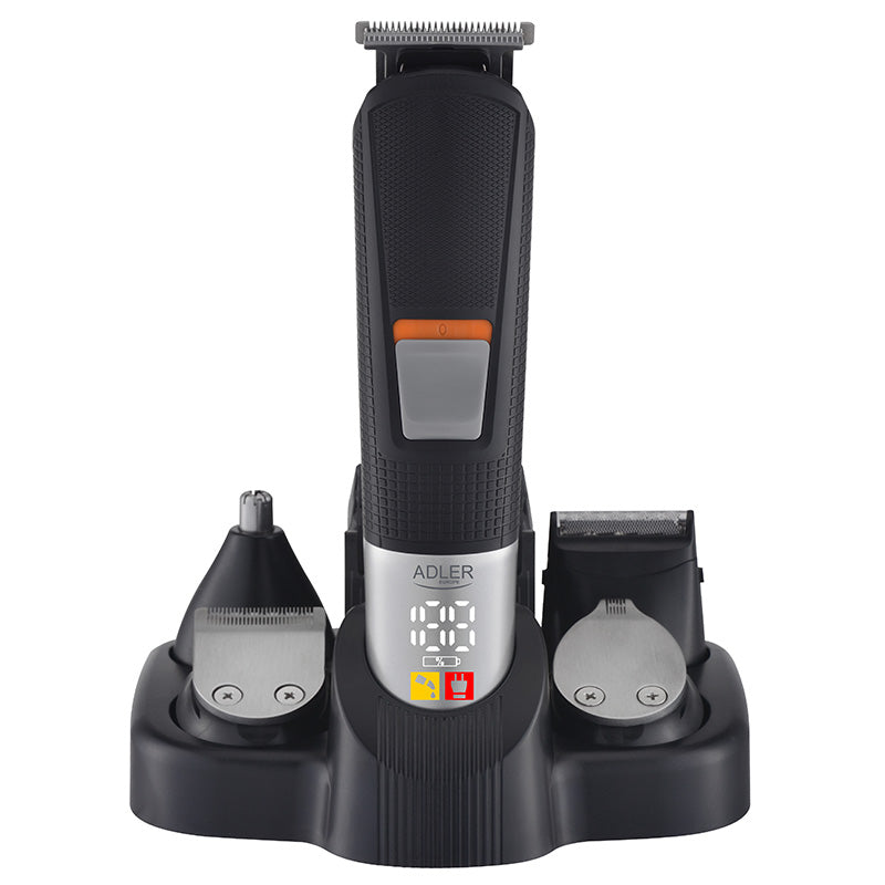 Set 5 in 1 Trimmer cu afisaj Adler AD 2943 cu afisaj LED, baterie reincarcabila si USB