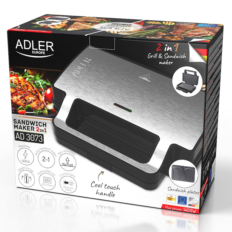 Sandwich Maker 2 in 1 Ad 3073 Adler