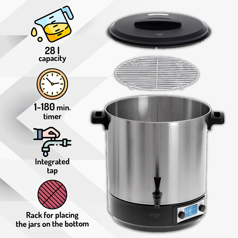 Oala Electrica de Pasteurizare 28l Adler AD 4496