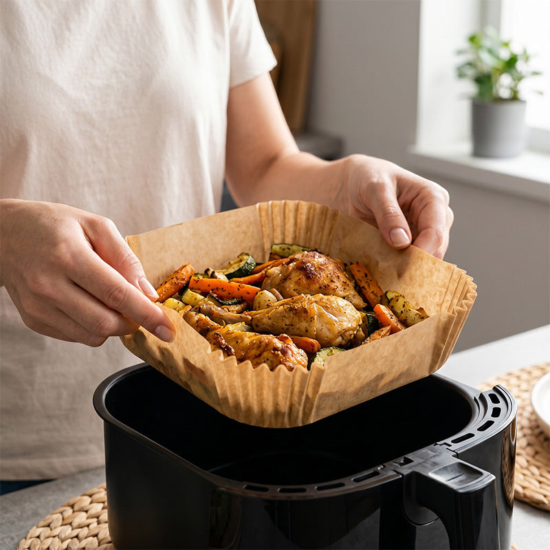 Hartie pentru Air Fryer Patrat 100buc Adler AD 6733 cu DAB+
