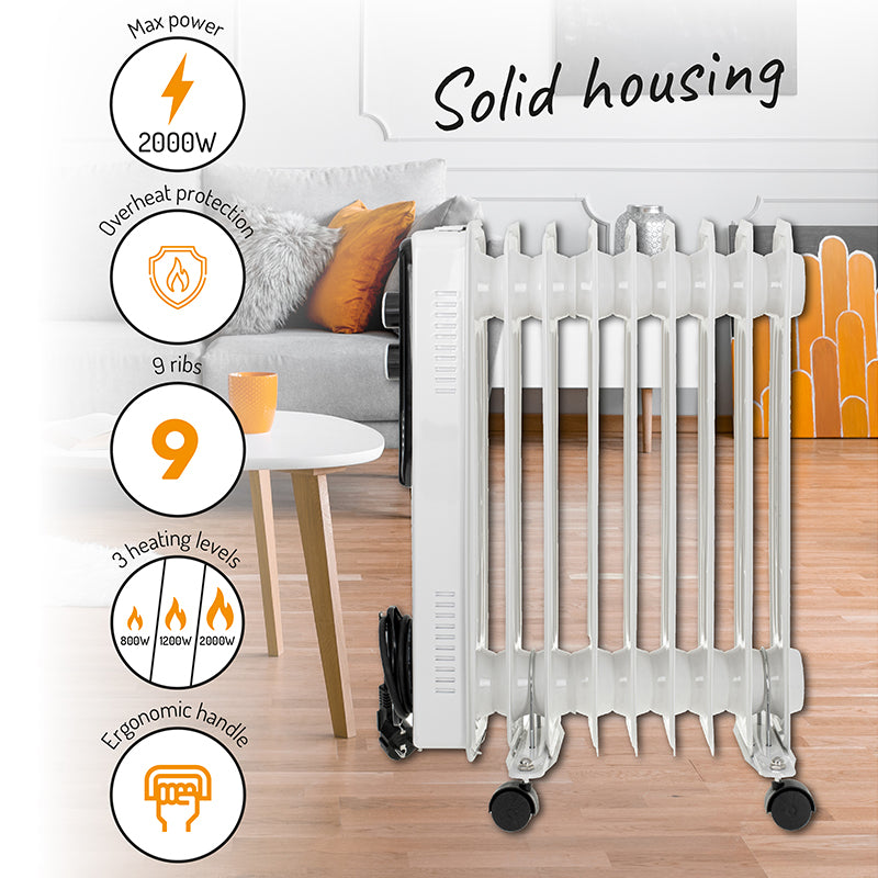 Radiator Ulei 9 Elementi 2000W Ad 7816 Adler