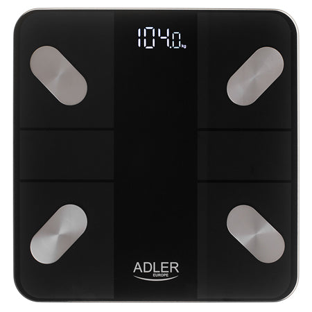 Cantar Smart Tuya Negru Adler AD 8186 cu Bluetooth, afisaj LED si baterie reincarcabila