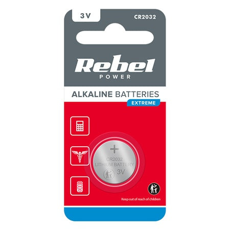Baterie Extreme 1 Buc Blister Rebel CR 2032 cu baterie reincarcabila