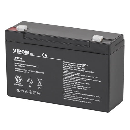 Acumulator Stationar Agm Vrla 12ah Vipow Bat 0201 cu baterie reincarcabila