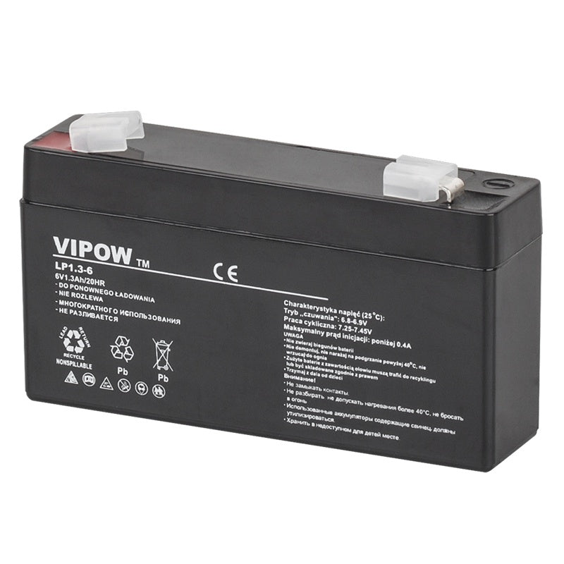 Acumulator Stationar Agm Vrla 1.3ah Vipow Bat 0203 cu baterie reincarcabila