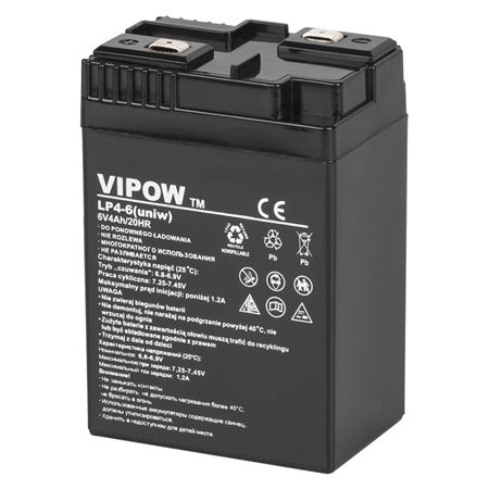 Acumulator Stationar Agm Vrla 4ah Vipow Bat 0204 cu baterie reincarcabila