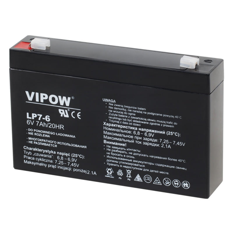 Acumulator Stationar Agm Vrla 7ah Vipow Bat 0207 cu baterie reincarcabila