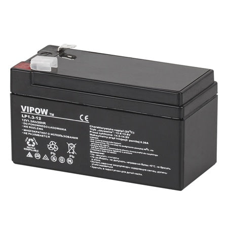 Acumulator Stationar Agm 1.3ah Vipow Vrla 12V cu baterie reincarcabila