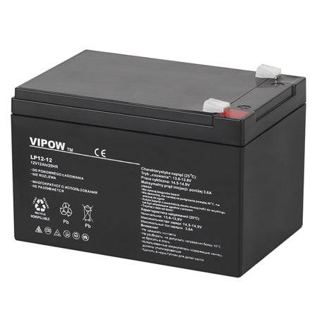 Acumulator Stationar Agm 12ah Vipow Vrla 12V cu baterie reincarcabila