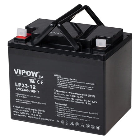 Acumulator Stationar Agm 33ah Vipow Vrla 12V cu baterie reincarcabila