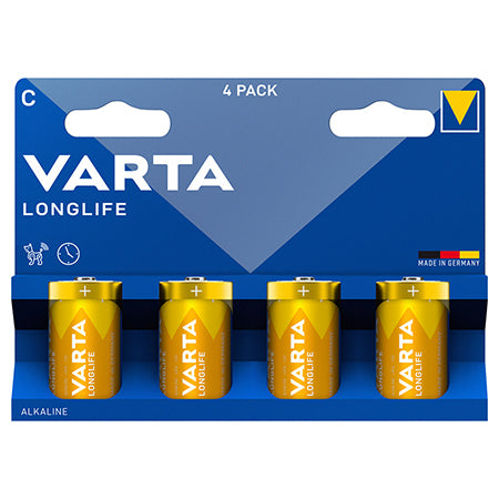 Baterie Alcalina Longlife Bl 4 Buc Varta Lr 14 cu baterie reincarcabila