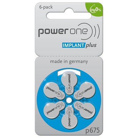 Baterii Auditive Power One Implant Blister 6 P 675 cu baterie 765 mAh