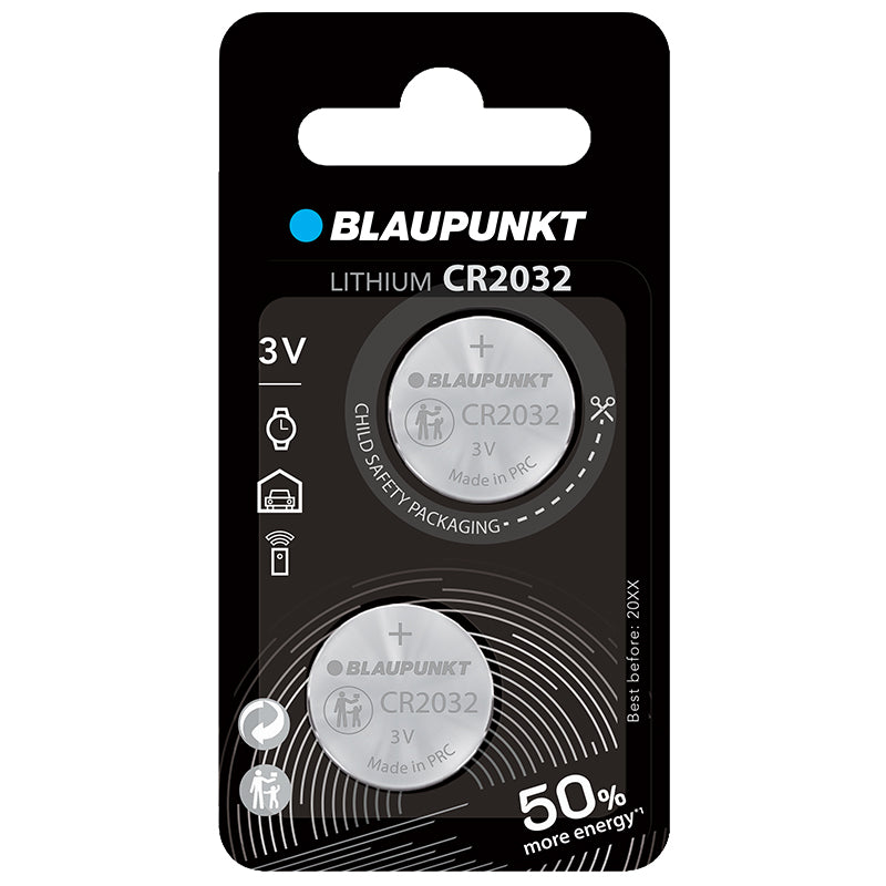 Baterie Litiu 2 Buc Blaupunkt CR 2032 cu baterie reincarcabila