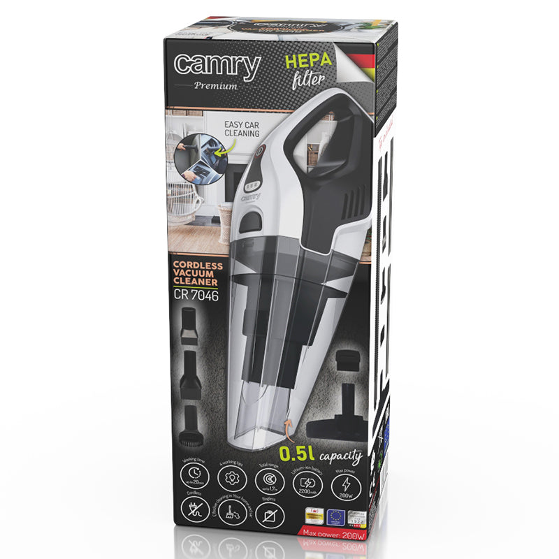 Aspirator Vertical fara Sac Camry CR 7046 cu baterie 2200 mAh