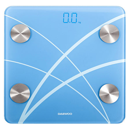 Cantar Persoane Sticla Securizata Daewoo cu Bluetooth, afisaj LCD si baterie reincarcabila