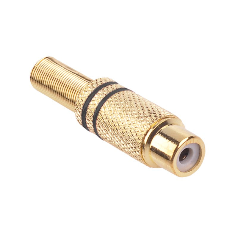 Mufa RCA Mama Metal Auriu Negru Gni 0069A