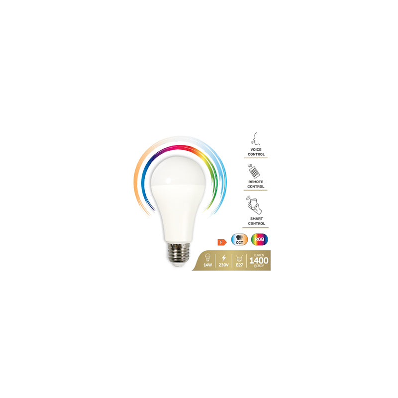 Bec LED A65 RGB Cct Smart Wi-fi E 27 cu Internet WiFi
