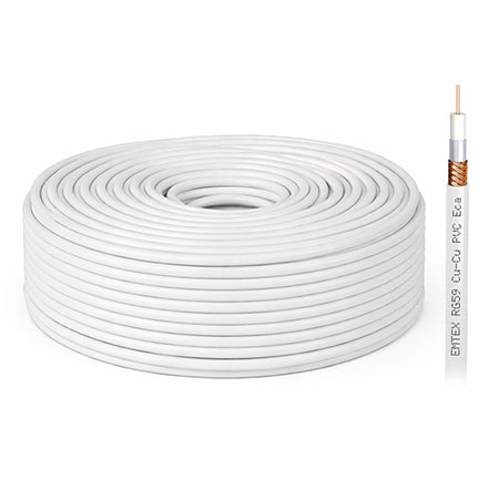 Cablu Coaxial Cupru Rola 100m Emtex Rg 59