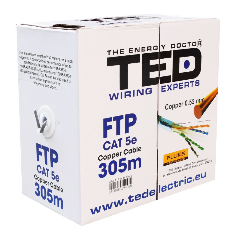 Cablu Ftp Cat 5e Cupru 305m Ted