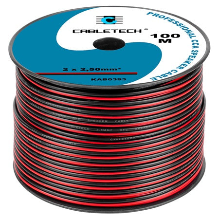 Cablu Difuzor Cca 2x2.50mm Rosu Negru 100m Kab 0393