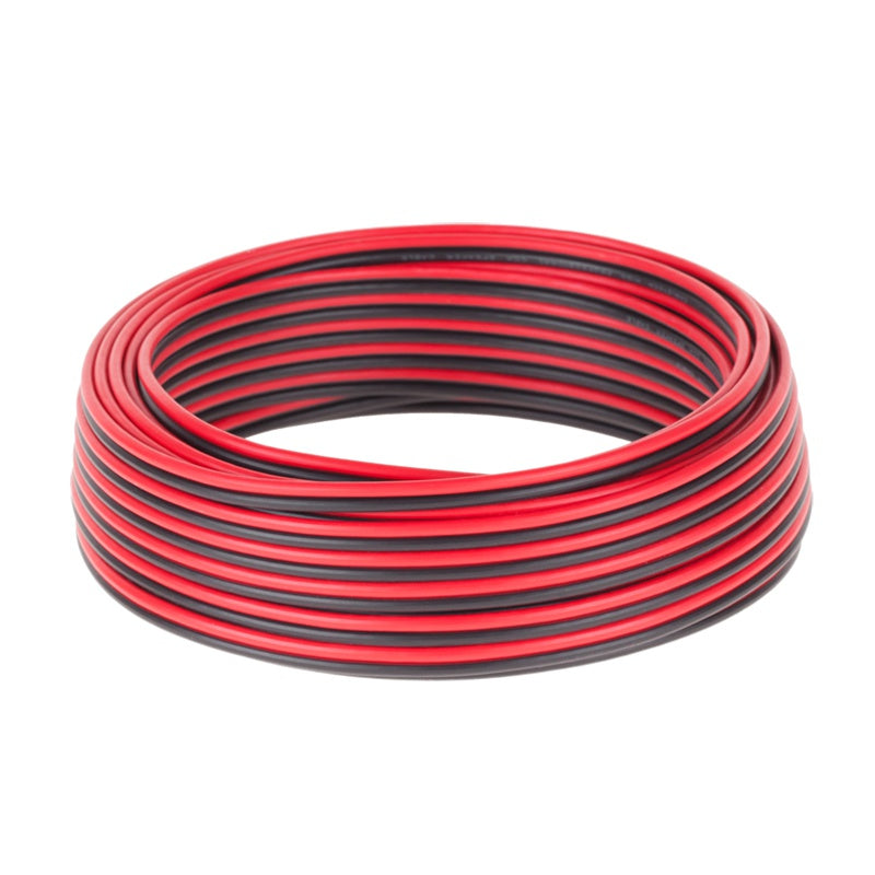 Cablu Difuzor Cca 2x0.75mm Rosu Negru 10m Kab 0417 cu Sunet Stereo