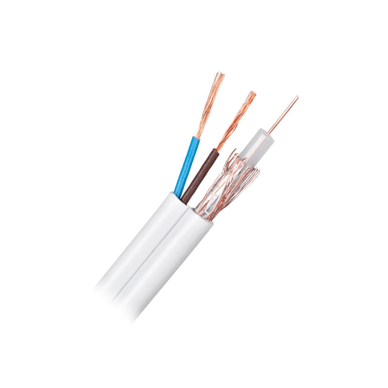 Cablu Coaxial 75 cu+cu+2x0.5mm 100m Kab 0546