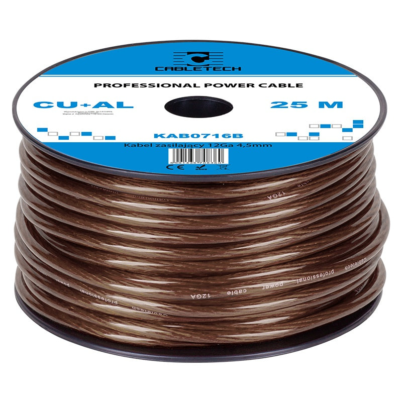 Cablu Putere cu- (4.5mm 3.31mm2) 25m N al 12ga