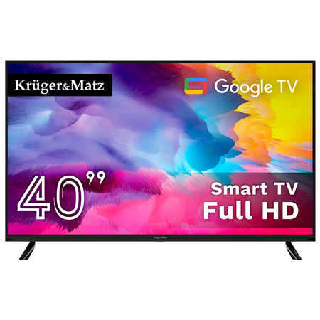 Google Smart Inch H265 Hevc & Kruger TV 40 cu Internet WiFi, USB, Telecomanda si Sunet Stereo