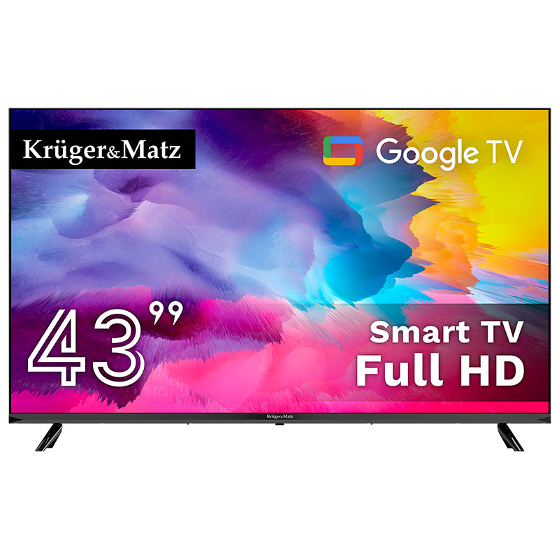 Google Smart Inch H265 Hevc & Kruger TV 43 cu Internet WiFi, USB, Telecomanda si Sunet Stereo