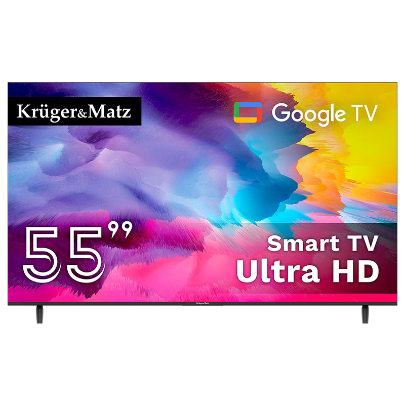 Google Smart TV 5.0 55 Ultrahd 4K Kruger Inch 141CM cu Internet WiFi, USB, Telecomanda si Sunet Stereo
