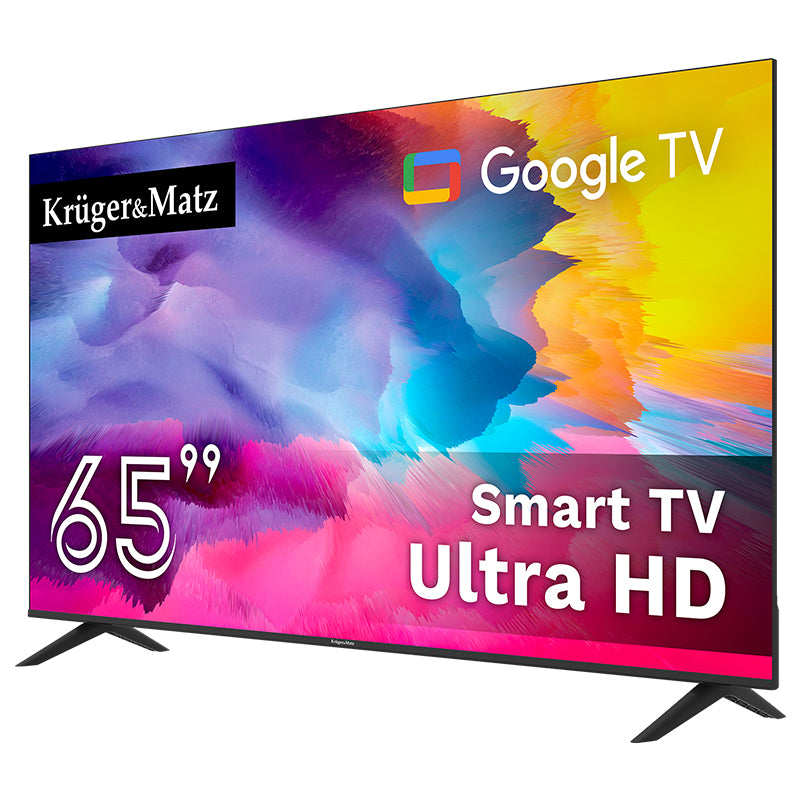 Google Smart TV 5.0 65 Ultrahd 4K Kruger Inch 163CM cu Internet WiFi, USB, Telecomanda si Sunet Stereo