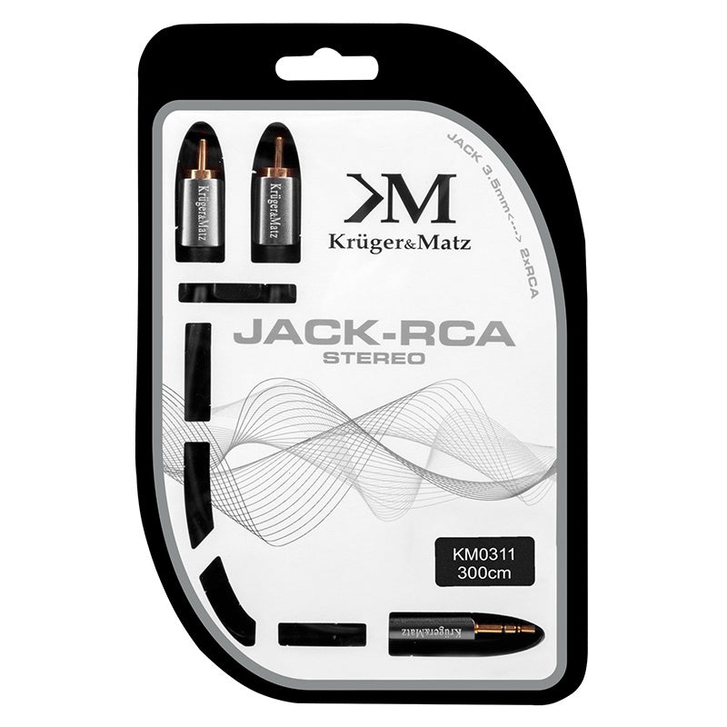 Cablu 3.5-2RCA 3.0M Kruger&Matz