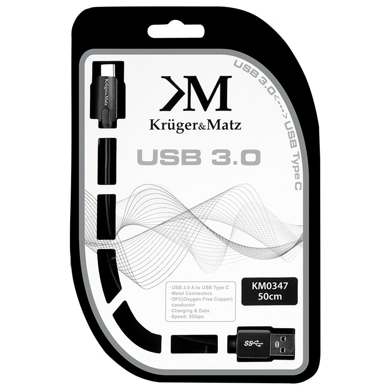 Cablu 3.0 Tata - Tata Tip C Kruger Km 0347 cu USB