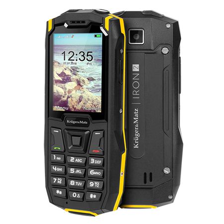 Telefon Rugged Iron 2 & Kruger Km 0459 cu Bluetooth, radio FM, baterie 2500 mAh si USB