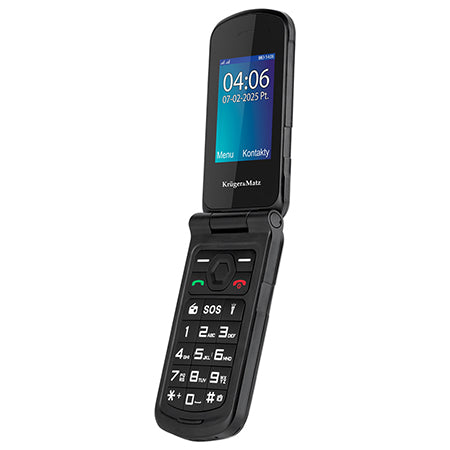 Telefon Rugged Iron 5 Flip & Kruger Km 0466 cu Bluetooth, radio FM, baterie 1200 mAh si USB