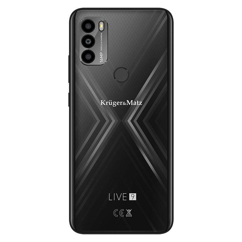 Smartphone Live 9 Negru & Kruger Km 0497-b cu Bluetooth, radio FM, Internet WiFi si baterie 5000 mAh