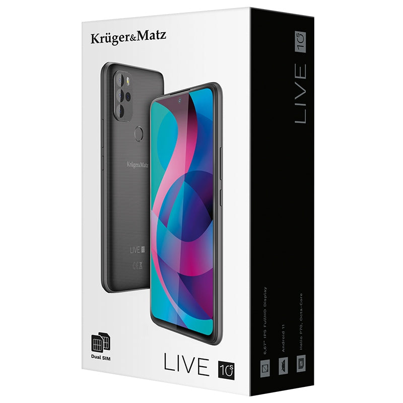 Smartphone & Kruger Live 10s cu Bluetooth, radio FM, Internet WiFi si baterie 5000 mAh