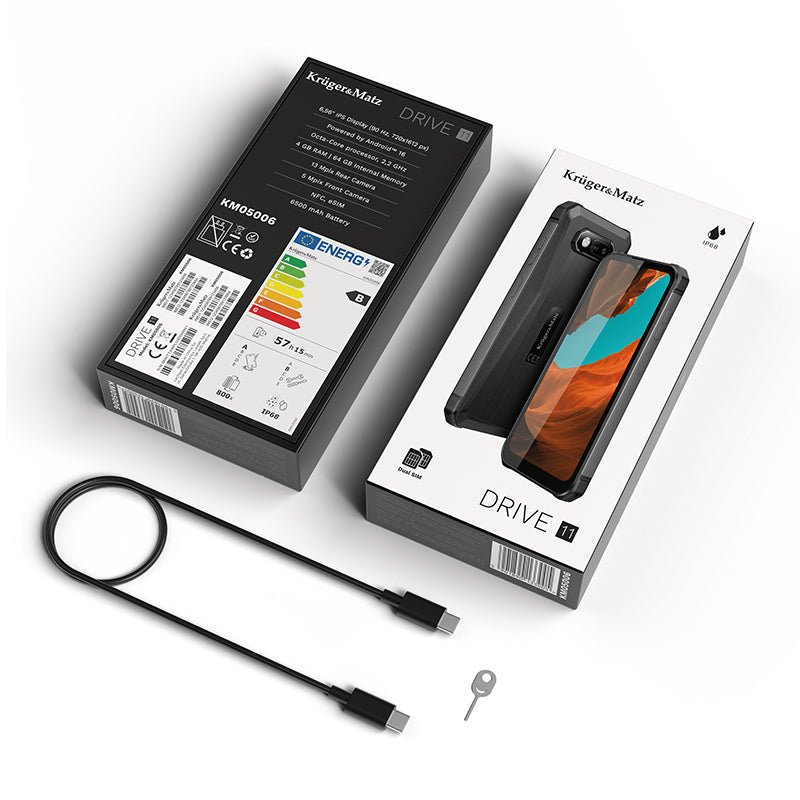 Smartphone Drive 11 Android 16 & Kruger Km 05006 cu Bluetooth, radio FM, Internet WiFi si baterie 6500 mAh