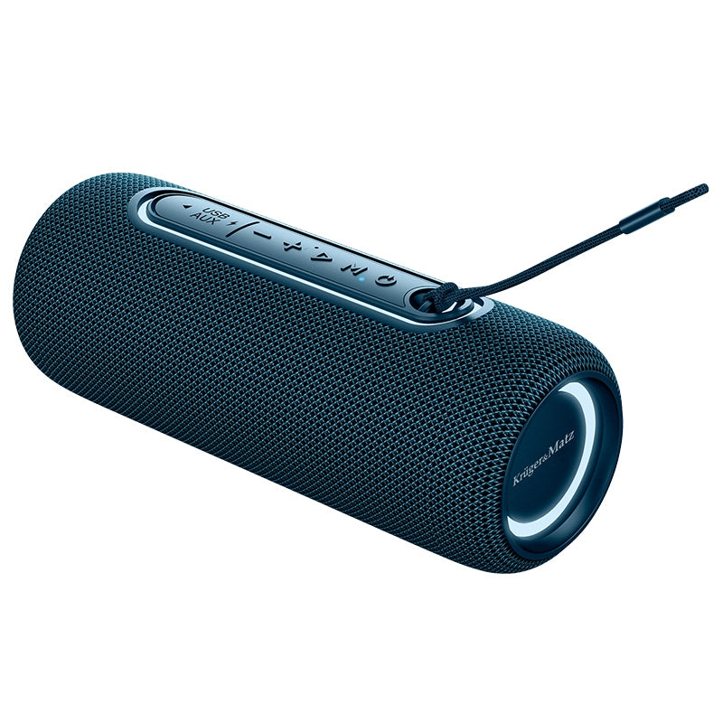 Boxa Portabila Street Albastru & Kruger Km 0564 cu Bluetooth, baterie 2000 mAh, AUX si USB
