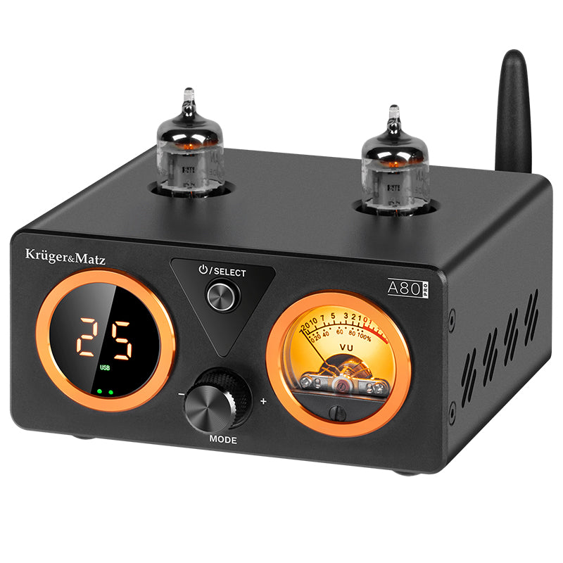 Amplificator Stereo Lampi 2x100w Pro & Kruger a 80 cu Bluetooth, AUX, USB si Telecomanda