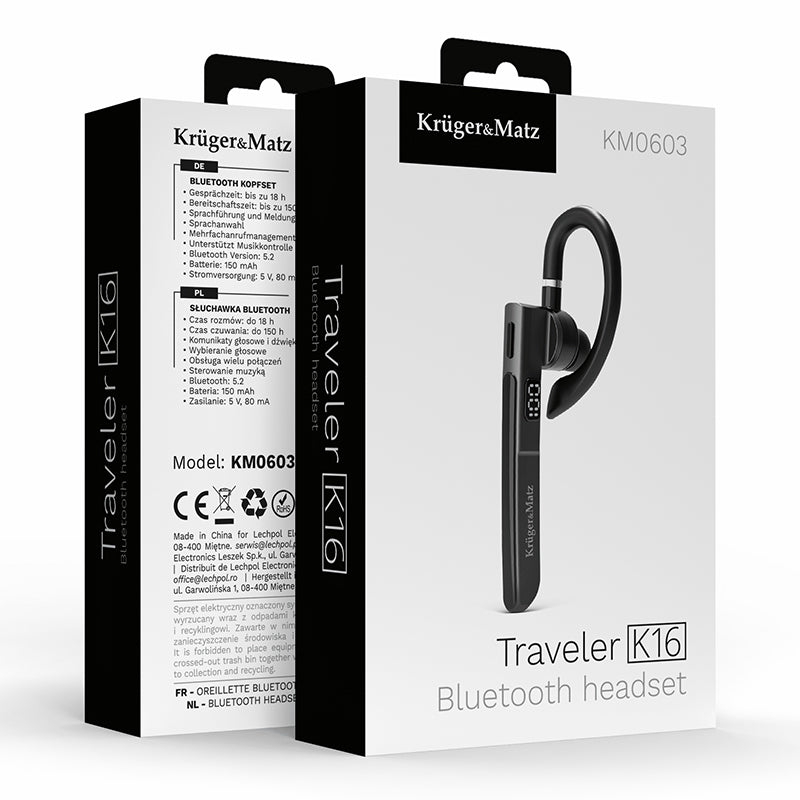 Headset Bluetooth 5.2 K16 Kruger&Matz