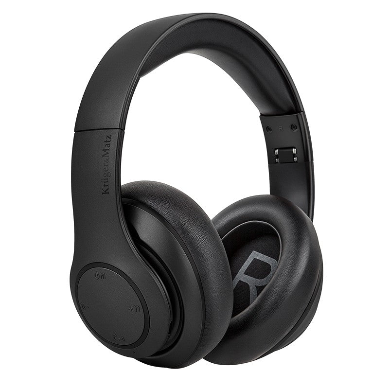 Casti Audio Street 3 Negre & Kruger Km 0651 cu Bluetooth, baterie 400 mAh, AUX si USB