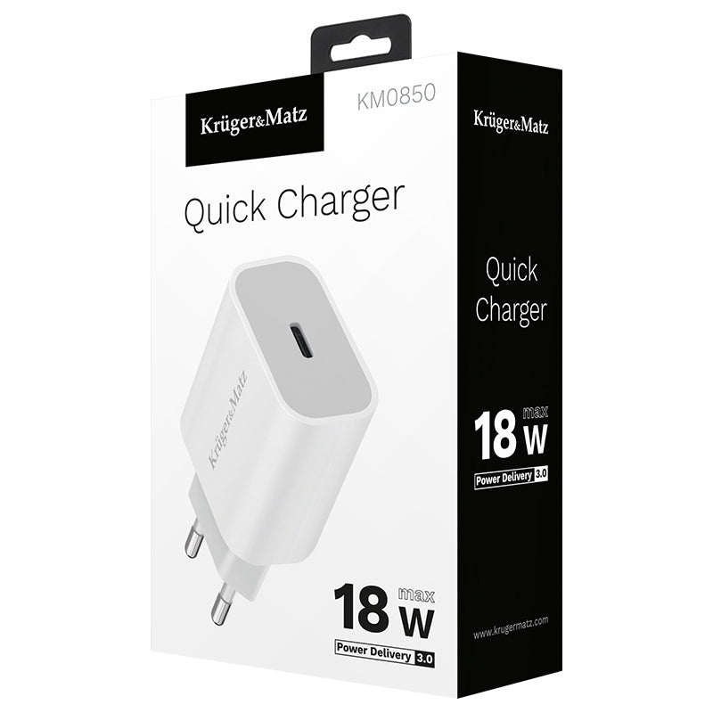 Incarcator Retea Power Delivery 3.0 & Kruger Km 0850 cu USB