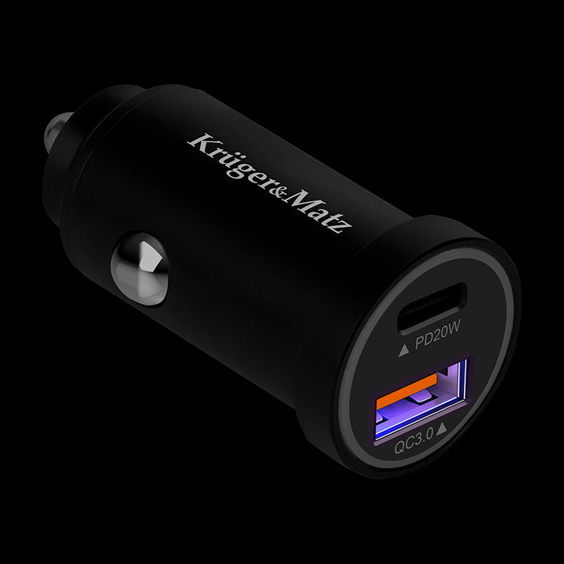 Incarcator Auto -a Type C Qc & Kruger Pd 38W cu USB