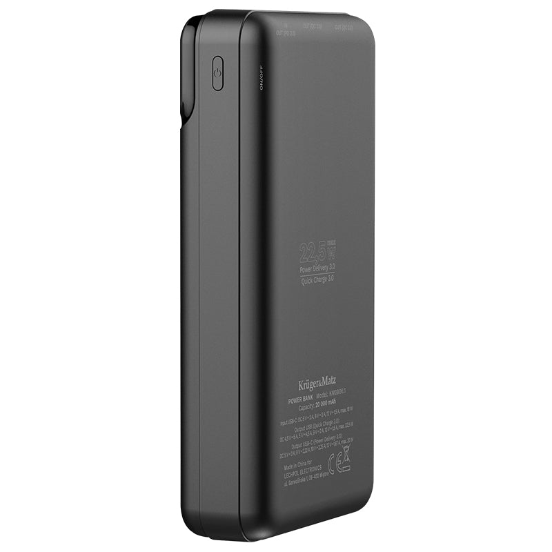 Power Li-pol Qc 3.0 Pd 3.0 & Kruger Bank 20000mAh cu baterie 20000 mAh si USB