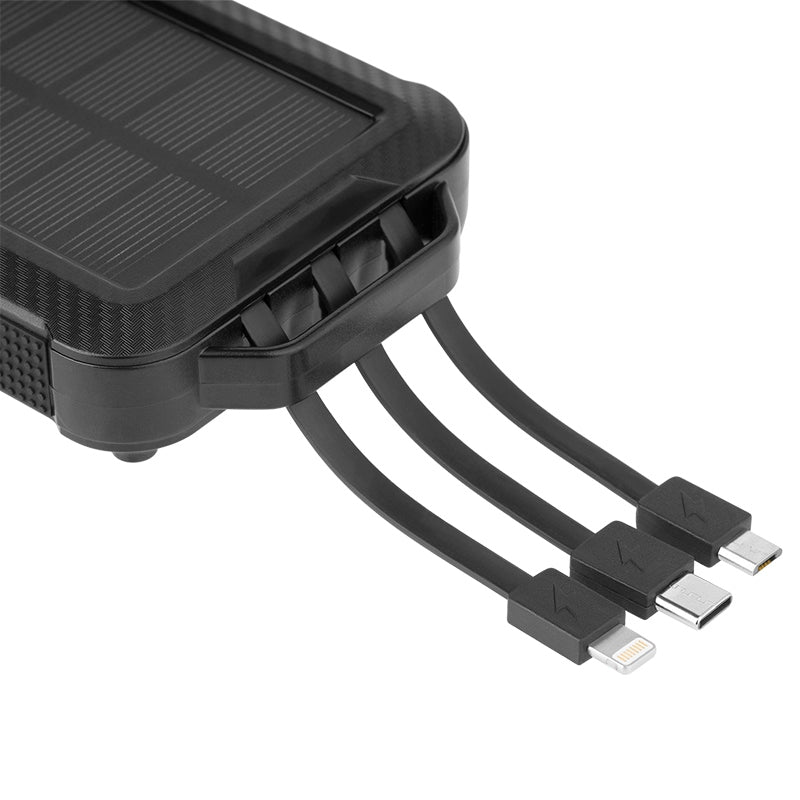 Power Bank Solar 10000 mAh Li-pol & Kruger Km 0910 cu incarcare wireless, baterie 10000 mAh si USB